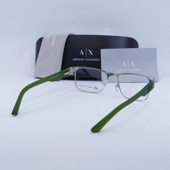 Final Price! Armani Exchange AX1012 6045 Black/Silver/Green Eyeglasses 51mm - Picture 10 of 10